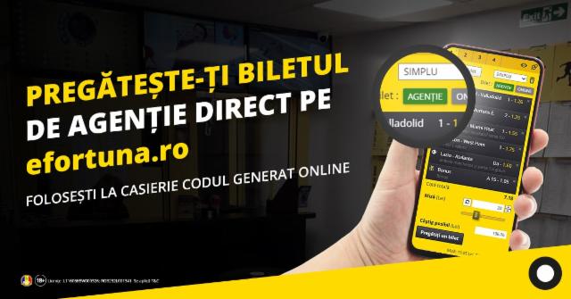 Acum poți să-ți faci biletul pentru agenție, direct pe efortuna.ro!