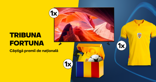 Tribuna Fortuna: Câștigă premii de națională! 🇷🇴⚽